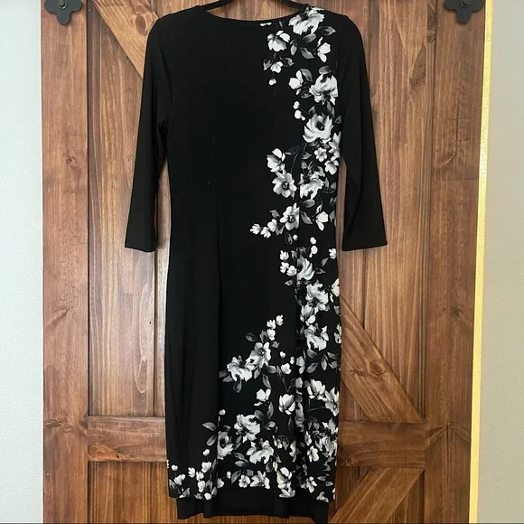 black and white dress white house black market Sorrel Off the Shoulder Mini Dress in Black & White main image 0